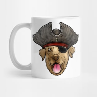 Yellow Labrador Retriever Pirate Mug